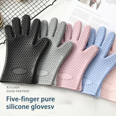 2 Stück Ofenhandschuh-Haken-Design, verbrühungshemmende Silikon-Küchen-Wärmeisolierung, Mikrowellenhandschuhe für den täglichen Gebrauch