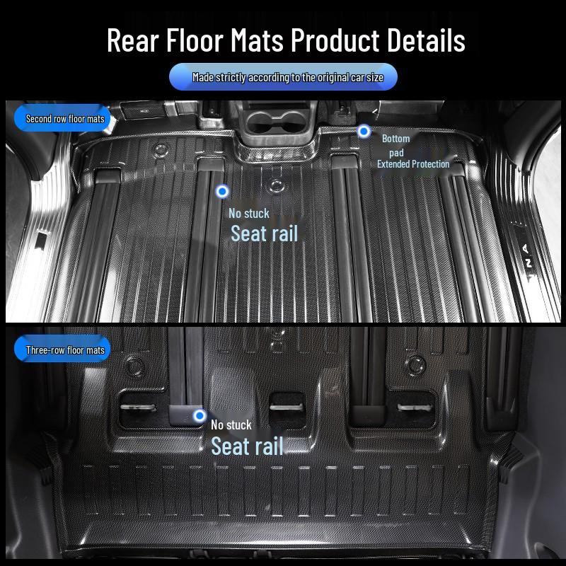 Eco-Friendly TPE Floor Mats for 21-26 Toyota Sienna & Grand Highlander, Business Vehicle Interior Accessories
