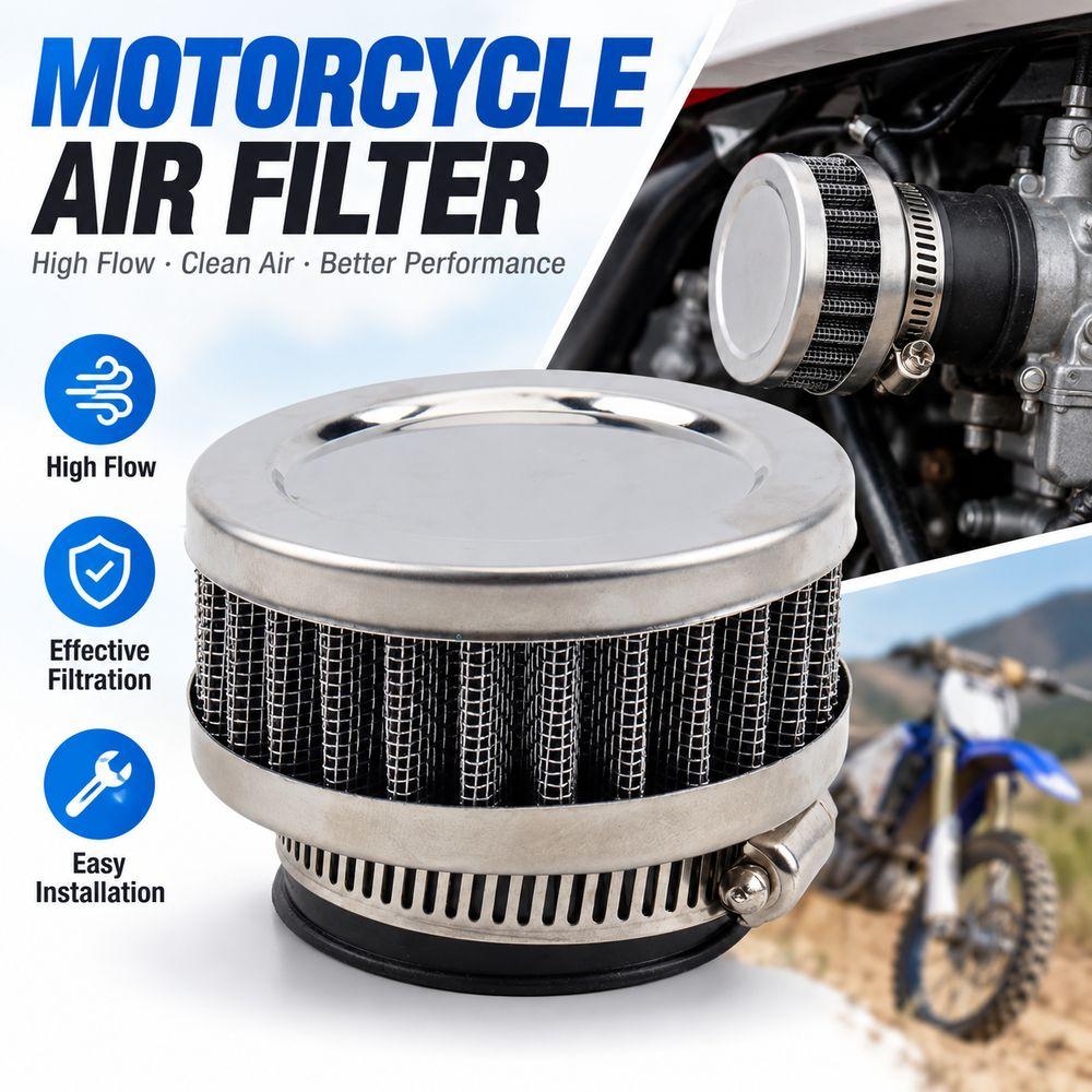Rubber Flange Motorcycle Air Filter Filter Paper Intake Air Filter Off-Road Motorcycle