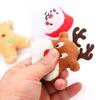 Santa Claus Holiday Dog Toy Plush Chew Toy Christmas Stocking Stuffer for Pets Small Dogs Indoor Cats