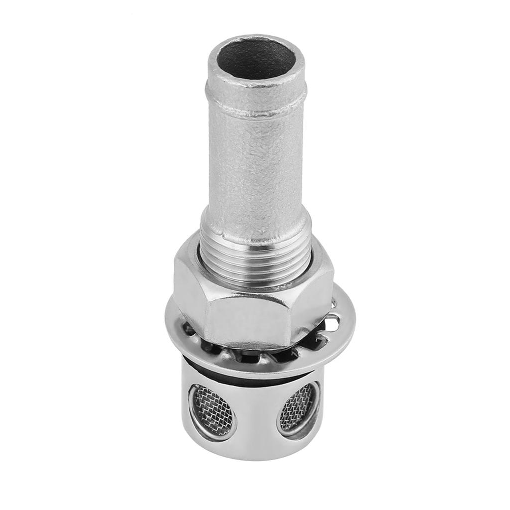 Stainless Steel Marine Boat Straight Fuel Gas Tank Vent With Mounting Gasket Hardware Fitting