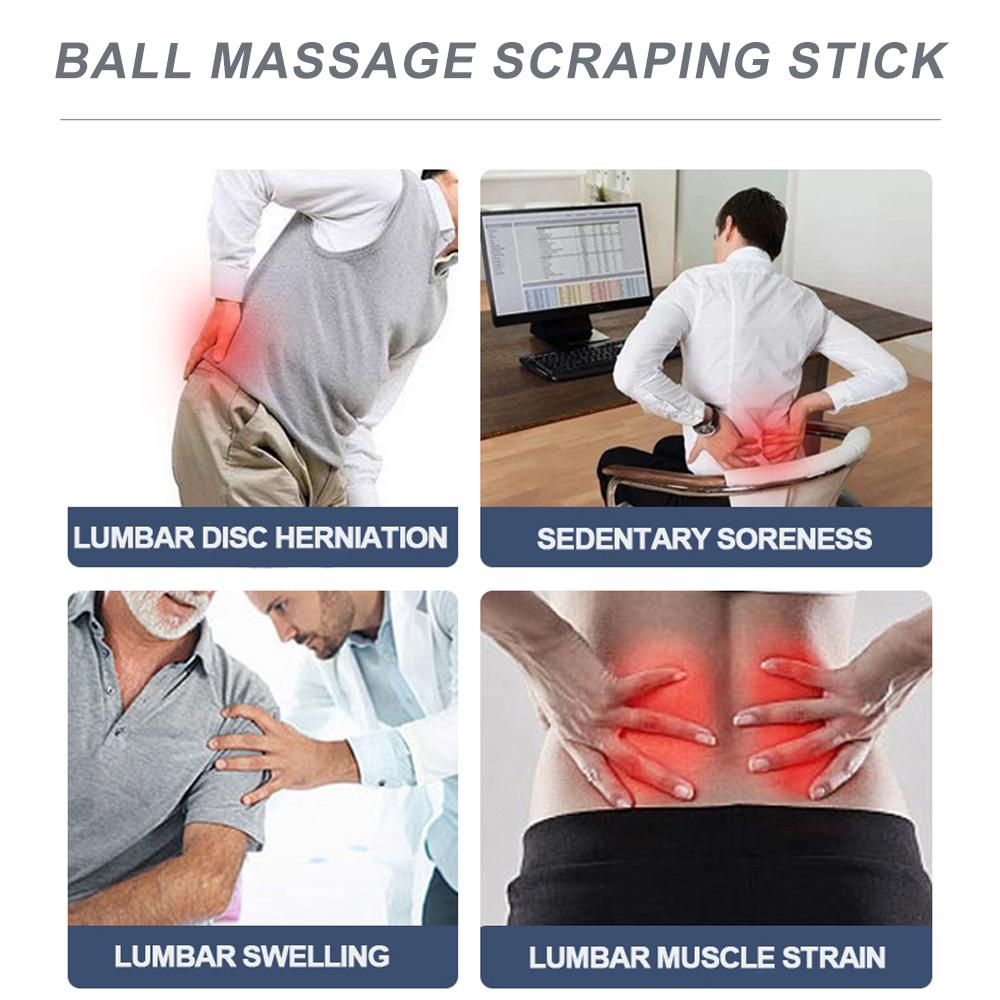 Durable And Safe 1Pcs Multi-Functional Roller Magnetic Ball Massage Sticklymphatic Drainage Massager For Body Shapingguasha Tools For Back Leg