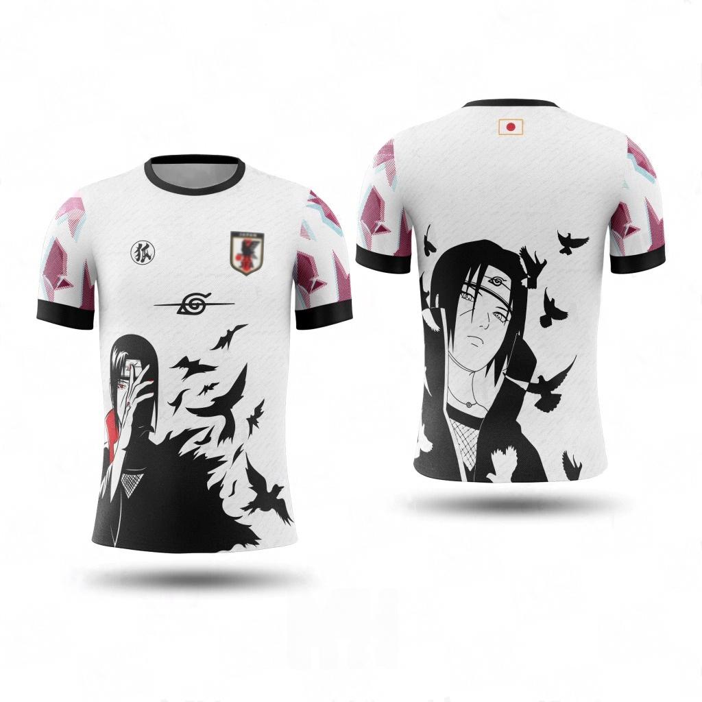 Naruto Akatsuki Itachi Anime Print Jersey for Men Women Kids Summer Breathable Quick Dry Athleisure Japanese Harajuku T-Shirt