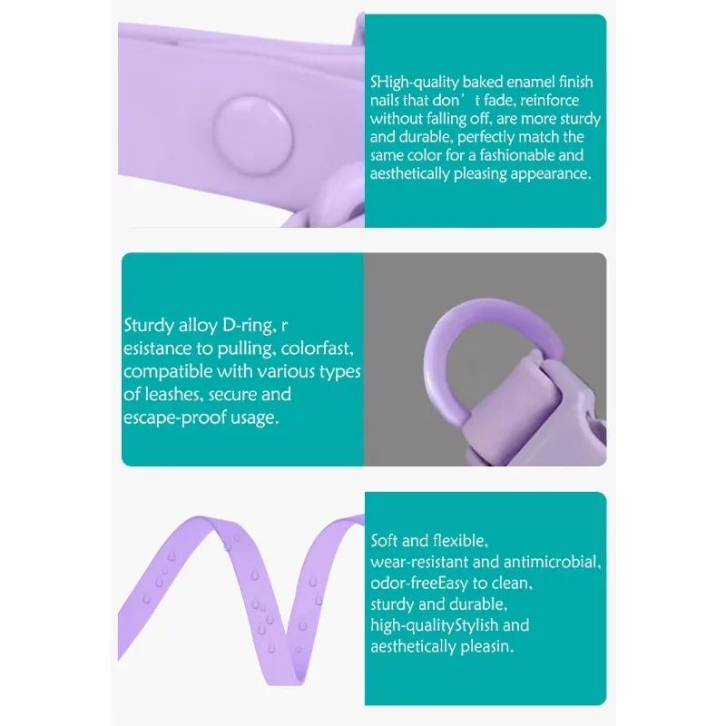 Waterproof PVC Dog Collar Soft Plastic Rubber Puppy Collar with Safety Buckle Adjustable Pet Collars for Small Medium Large Dogs