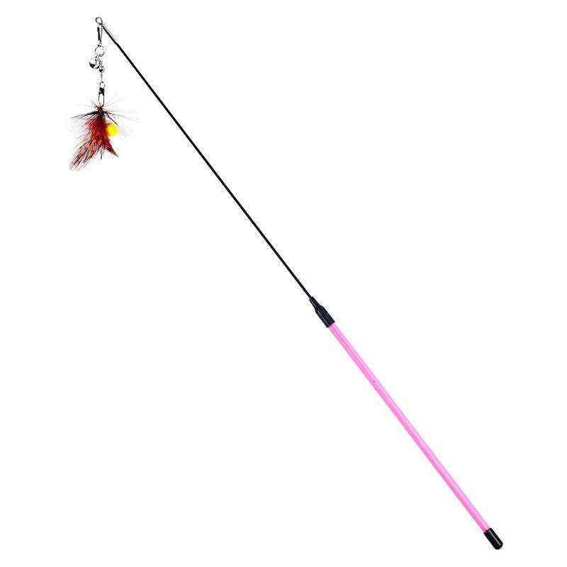 

Wholesale Cat Teaser Bug Funny Cat Stick Toy Feather Rod Pet Toy