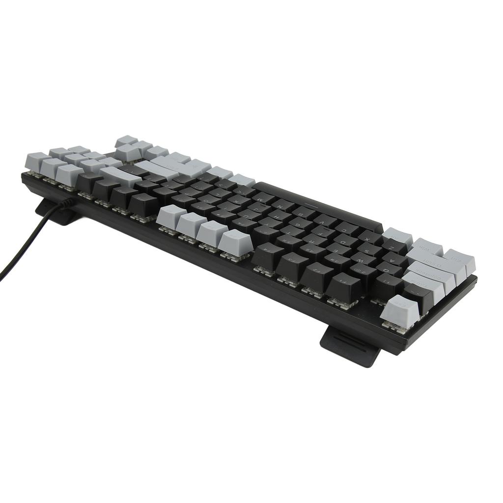 Mechanical Keyboard 87 Keys Blue   RGB Backlit Contrast Color Ergonomic Wired Keyboard for Laptop Desktop PC