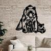 Metall Wandskulptur Art Deco Schwarzbär mit Jungen Tierwelt Wohnkultur Geschenk