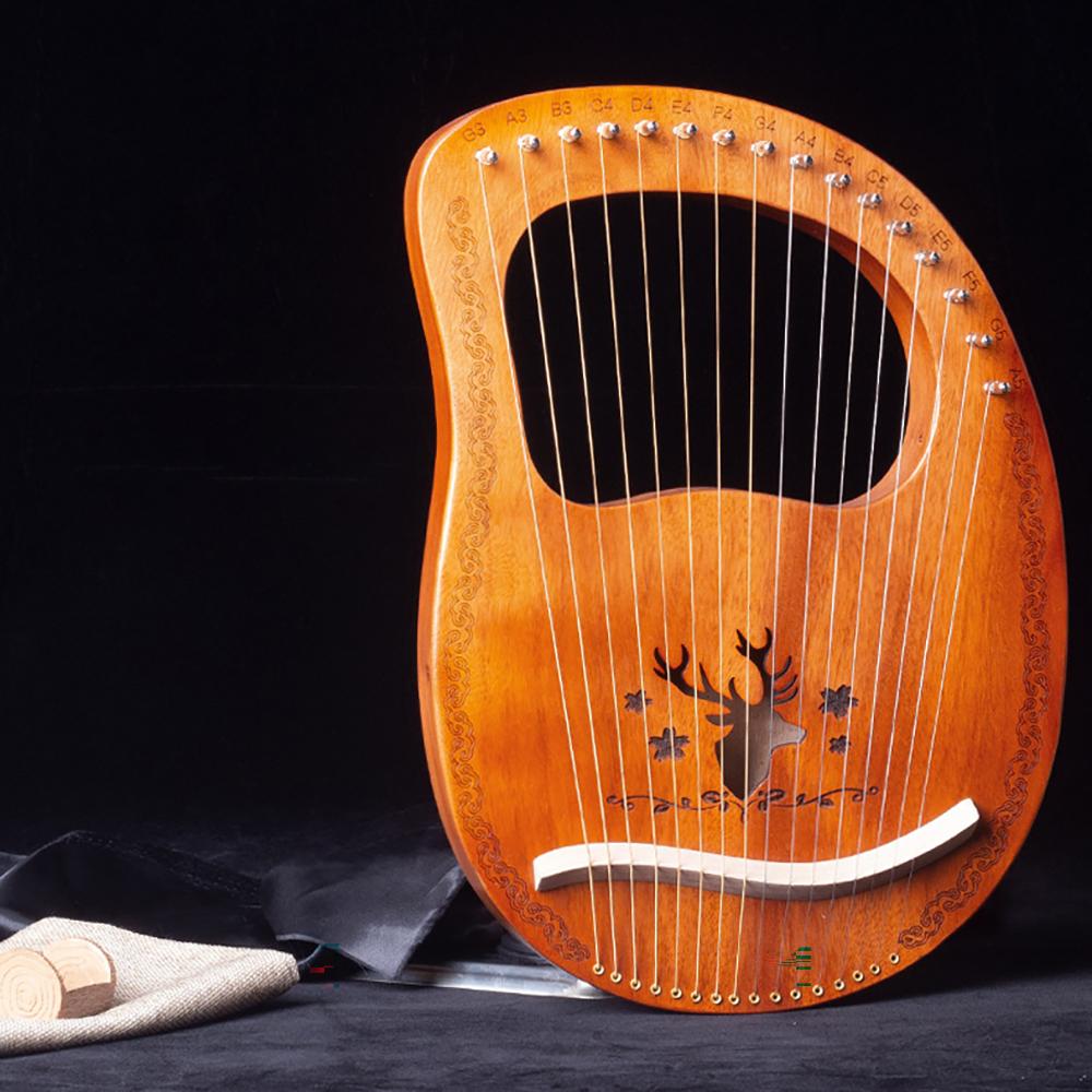 21 Saiten Lyra Harfe 19 16 Saiten Mahagoni Fichtenholz Tragbare Harfe Klavier Musikinstrument Mit Ersatzsaiten