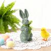 User Friendly Glittering Easters Rabbit Statue Colorful Portable for Holiday DIY Decorations Safe for Children