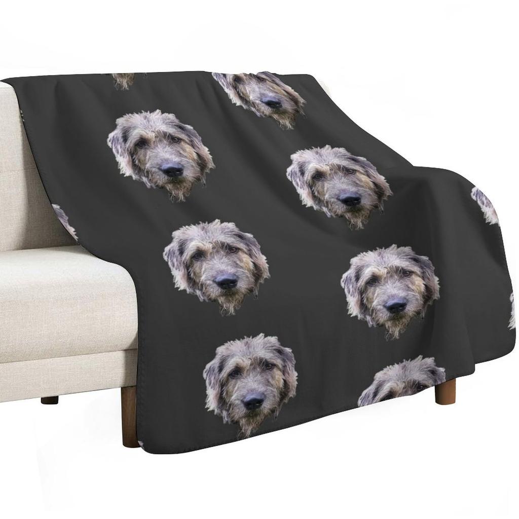 Irish Wolfhound Dog Art Throw Blanket Multi Use Warm Blanket for Living Room Bedroom
