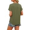 Stylish Women's Casual V,neck Short,sleeved Color T,shirt