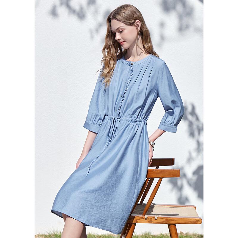 Betu Women's Elegant Tie-Waist A-Line Dress