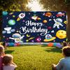 Party banner 1 piece. Birthday happy wall background suitable for party home decoration and celebration events.