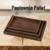 Diruien Small Rustic Paulownia Wood Serving Tray