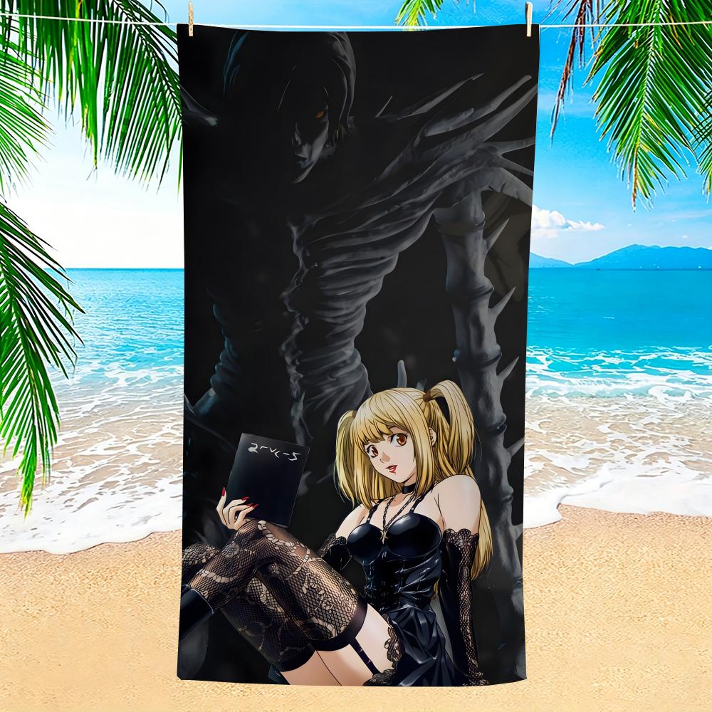 Anime Deathh Notes Towel Towel Soft Pool Gift For Travel Gym Shower Camping Quick Dry Sports Large Beach Towels