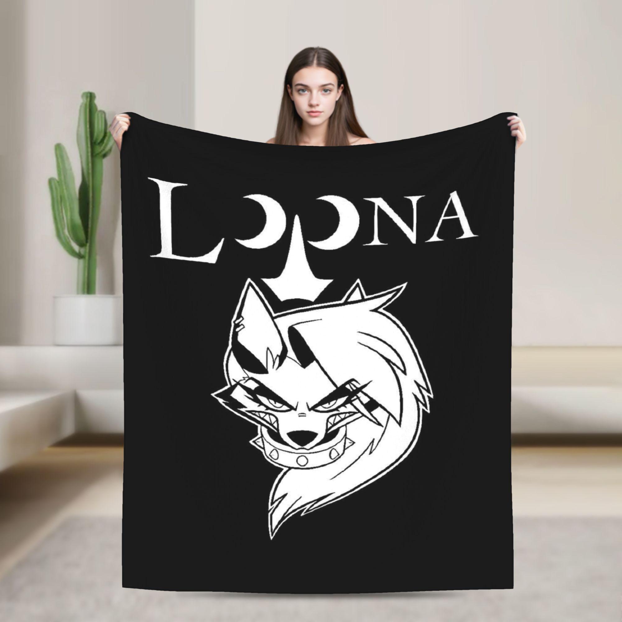 

Helluva Boss Loona Blanket Warm Soft Aesthetic Plush Bedding Throws For Couch Bed Travel Office Flannel Bedspread Bed Cover 75x90cm