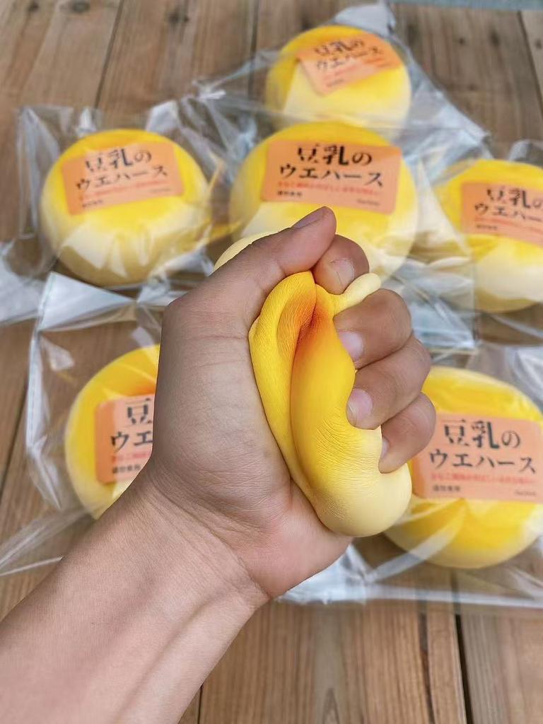 Juguetes Blanditos Simulación Súper Grande Bollo de Leche Juguetes Antiestrés Húmedos Ascenso Lento Juguete para Apretar Regalos para Ansiedad Niños Adultos Diversión Juguetes para Niñas
