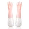 Floral Pattern Household Latex Waterproof Cleaning Gloves Kitchen Dishwashing Laundry Wear Resistant Rubber Housework
