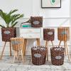 Hand-woven Nordic Grass Flower Basket Hand-woven Basket Home Living Room Flower Pot Decoration Rattan Basket