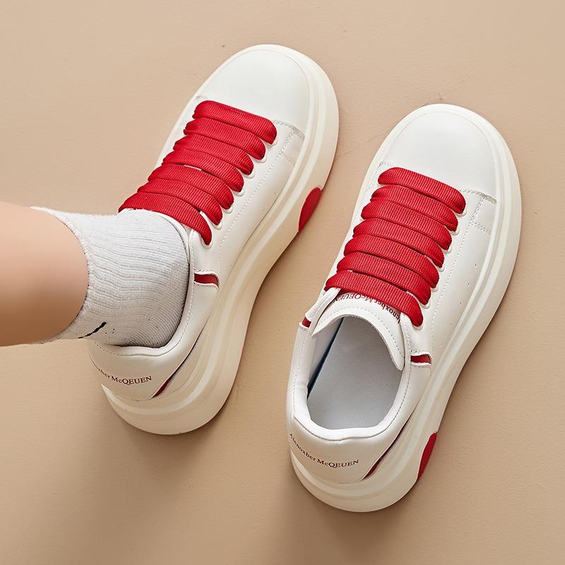Höhenverstellende Schuhe cm Damen Freizeit Einzelne Schuhe McQueen Plateau Weiße Schuhe Kinder Vielseitige Kleine Frühling Damenschuhe