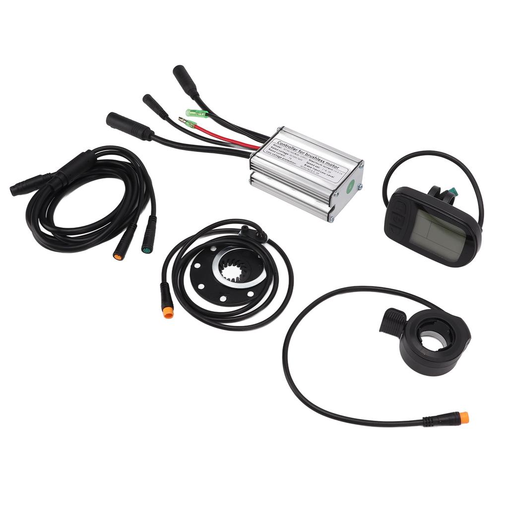 Electric Bicycle Modification Kit LCD5 Display Meter 15A Metal Case Controller 1 To 2 Cable Bike DIY Modified Set