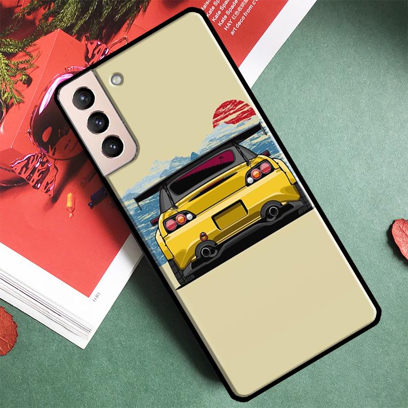 Japan JDM Car Phone Case For Samsung Galaxy S24 Ultra S9 S10 S20 S21 S22 S23 S25 Plus S24 FE Back Cover