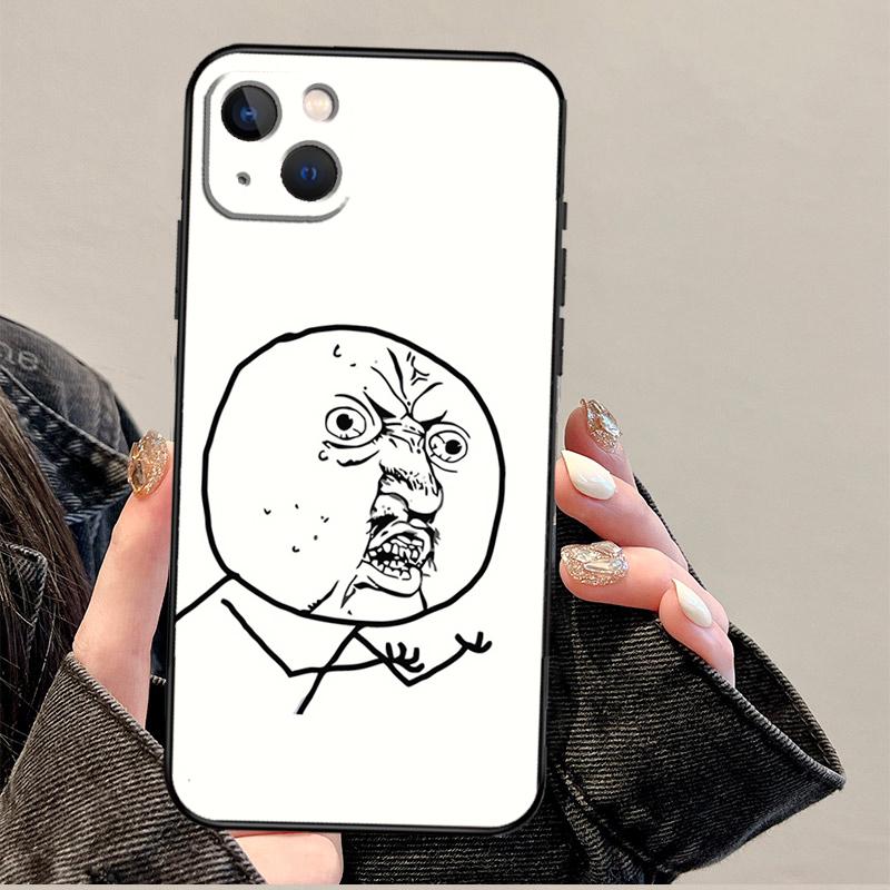 Funny FACE MEMES Funda For iPhone 15 16 Pro Max 12 13 Mini 11 14 Pro Max XS X XR 15 16 Plus Case