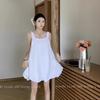 Cold department chic suit 2026 summer comfortable fashion minimalist black sleeveless loose bud dress women's clothing