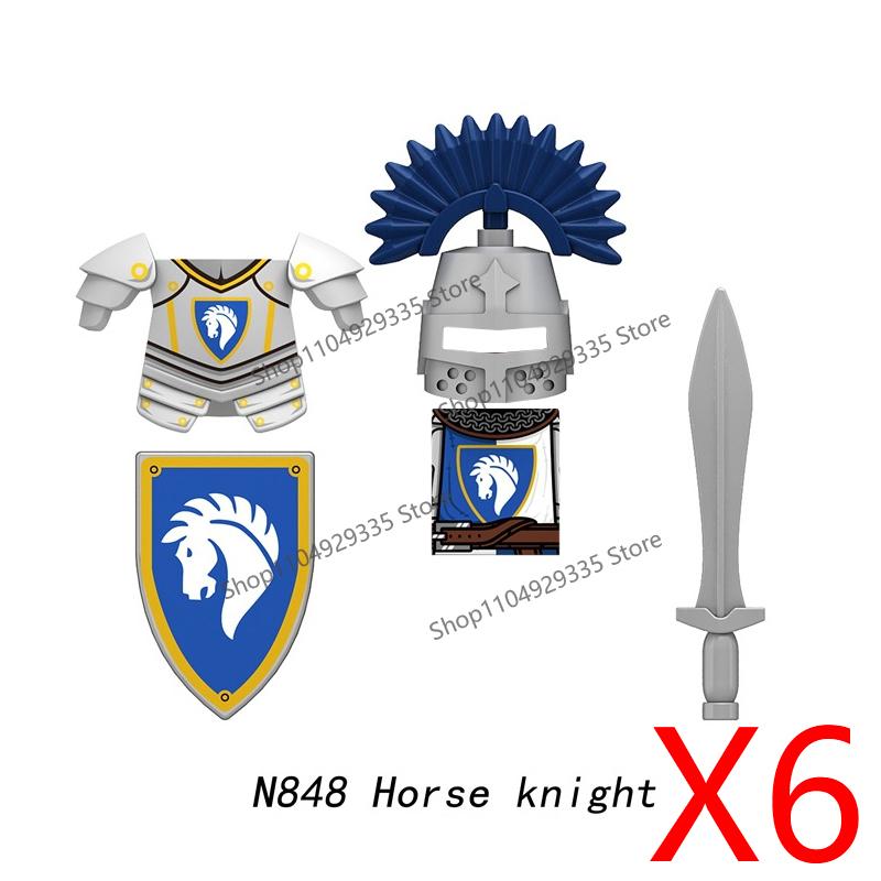 Medieval Castle Figure Building Blocks Crow Serpent Soldier Greek Roman Crusader Knights Templar Compatible Bricks Toys Gift Z03