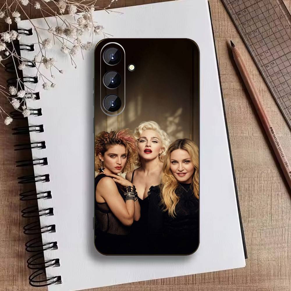 Singer T-Madonna Phone Case For Samsung Galaxy A73,21,22,32,71,53,52,51,80,5G Soft Black Cover