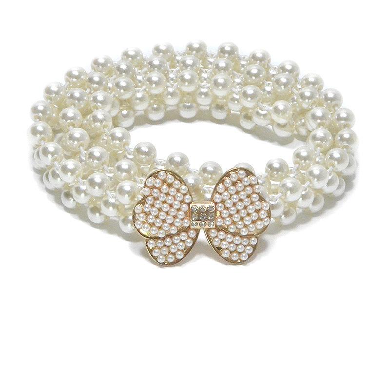 

Women s pearl elastic thin belt rhinestone inlaid starfish buckle women s decorative waist chain 67cm