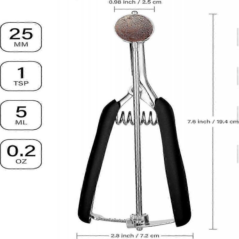 Extra Small Cookie Scoop 1 Tsp, Professional Stainless Steel Mini Ice Cream Scoop 25 Mm, M