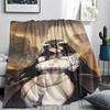 1PC OVERLORD Print Flannel Blanket, High quality All Seasons, Home Decor, Warmth and Comfort, Perfect for Christmas Gifts