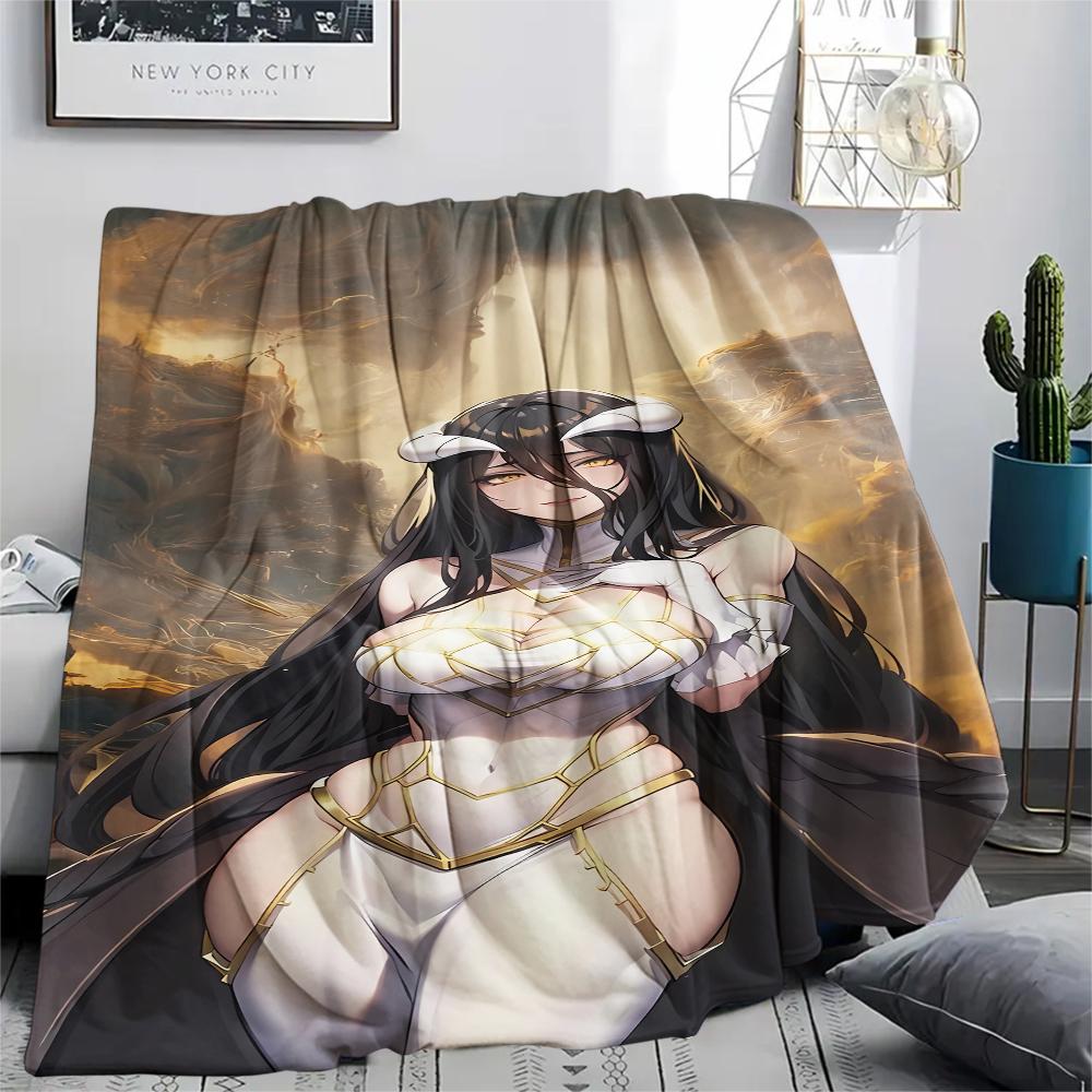1PC OVERLORD Print Flannel Blanket, High quality All Seasons, Home Decor, Warmth and Comfort, Perfect for Christmas Gifts