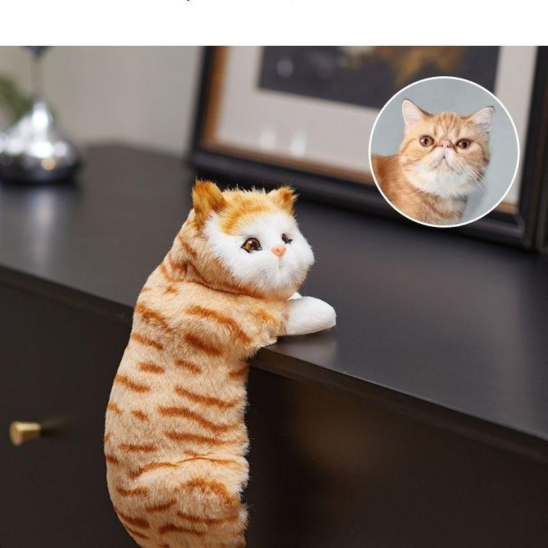 

Кукла-кошка из смолы ручной работы - Коллекционная фигурка кошки из искусственного материала, Подходит для домашнего декора, Свадьбы, Подарка - Не требует электричества, Прочный материал оранжевый