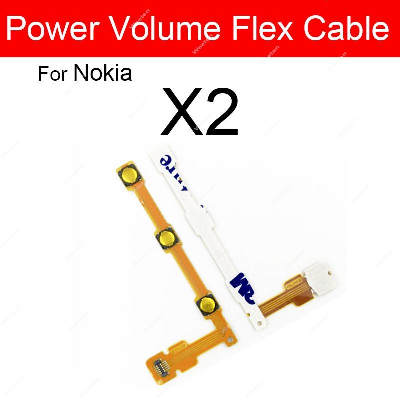 Cavo Flessibile Pulsanti di Accensione Per Nokia 1 2 2.1 3 3.1 3.2 4.2 5 5.1 X2 X3 X5 XL Plus Cavo Flessibile Tasti Volume Parti di Ricambio Tasti Laterali