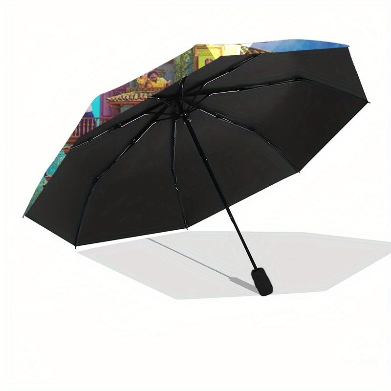 Disney Encanto Manual Opening and Closing Umbrella - 8-Rib Reinforced Folding Design, Lightweight and Portable, Suitable for Daily Business