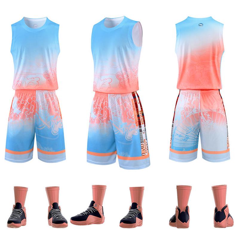 Men's Summer Training Basketball Tank and Shorts Set with Custom Printing