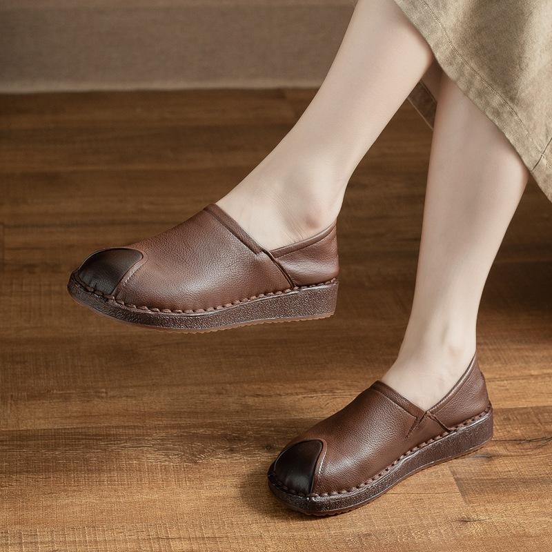 New Single-shoe Women's Retro Flat Soft-soled Comfortable Shoe Cover Shoes