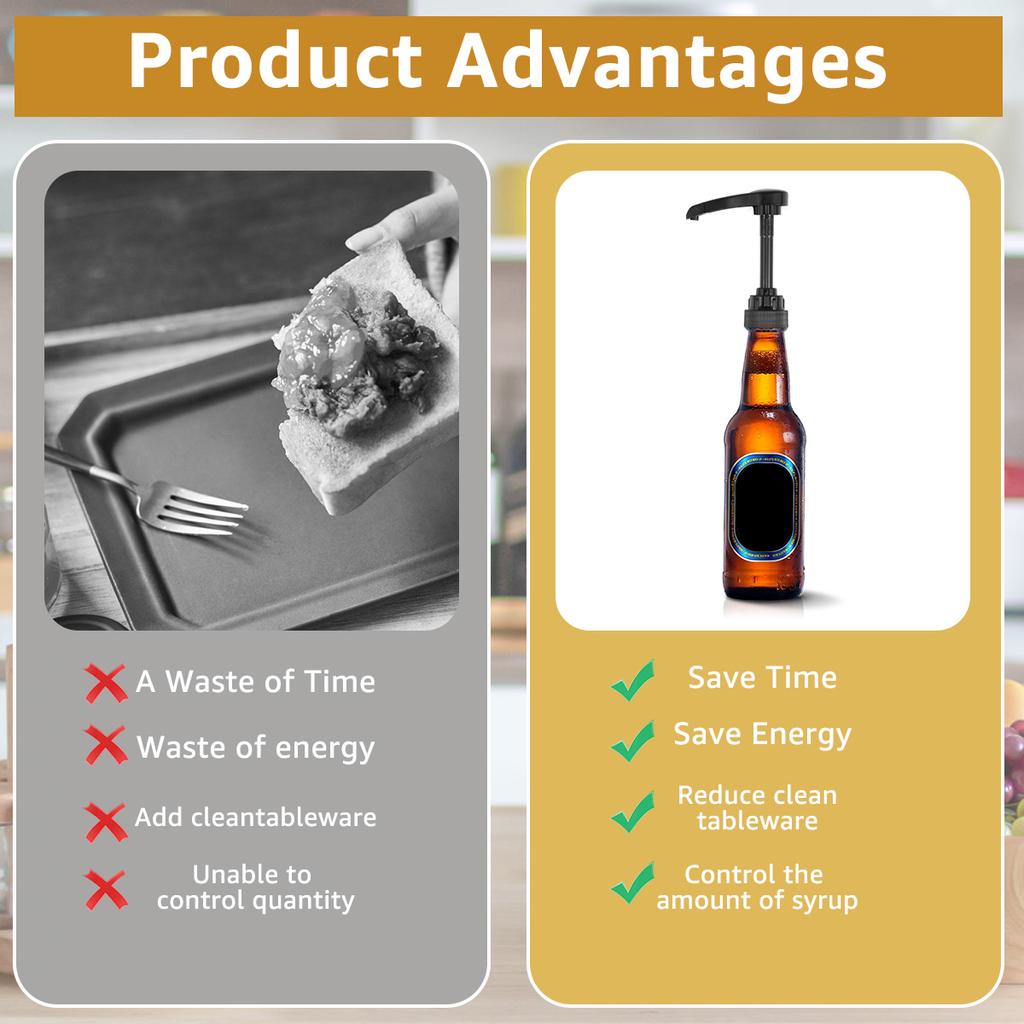 6Pcs Coffee Syrup Pump Reusable Pump Bottle Dispenser 10CC No Dripping Pressed Coffee Syrup Pump Dispenser with Mouth Cover