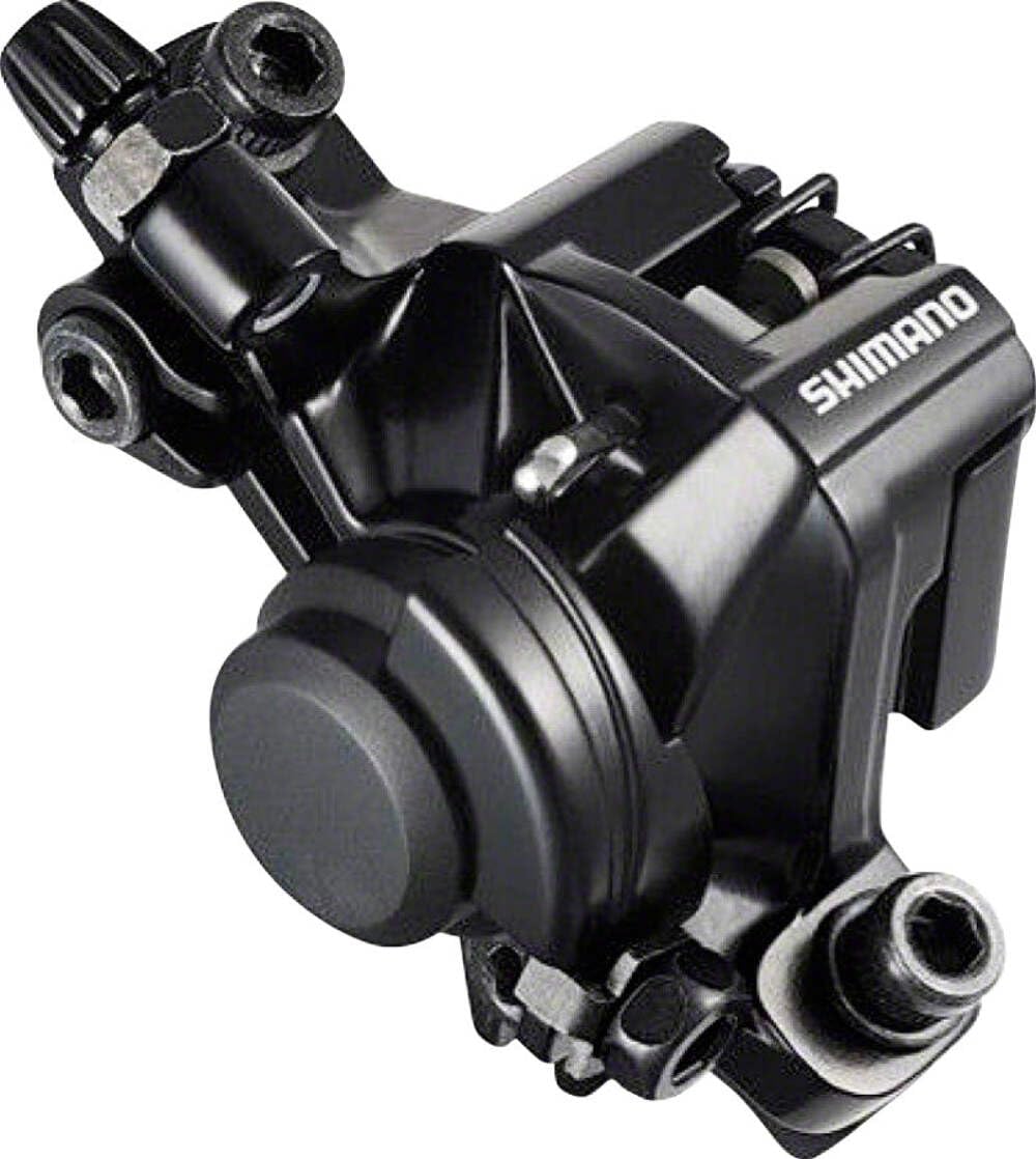 Дисковый тормоз Shimano с полимерными колодками EBRM375MPRL ALTUS BR-M375-L (механический) (Б01С) чёрный