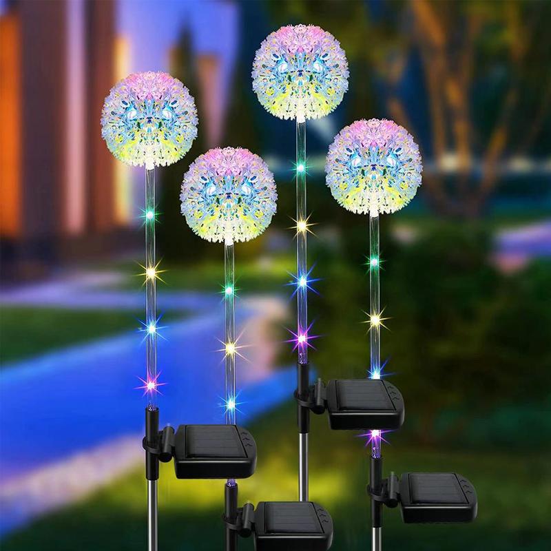

Solar LED Dandelion Lights Outdoor Waterproof LED Lamps dandelions solar garden light Backyard Lawn Landscape Decoration 1pcs
