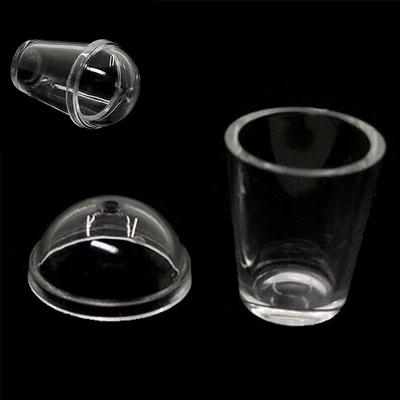 2pcs Dollhouse Accessories 1:12 Lid Cup Model-ca Miniature Transparent Straw