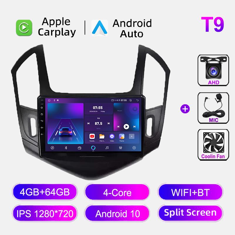 Carplay Android Auto Car Radio For Chevrolet Cruze 2012-2015 Multimedia Video Player GPS Navigation BT 2 Din Stereo Head Unit
