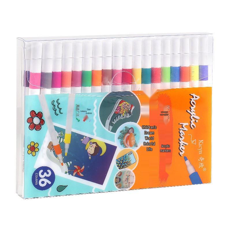 Quick-Dry Black Acrylic Marker: No-Bleed, Layerable, Soft Tip for Kids' Graffiti Art