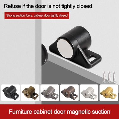 Portable Metal Magnet Cabinet Door Catch Magnetic Punch-free Furniture Door Stopper Cupboard Closers Home Wardrobe Doors