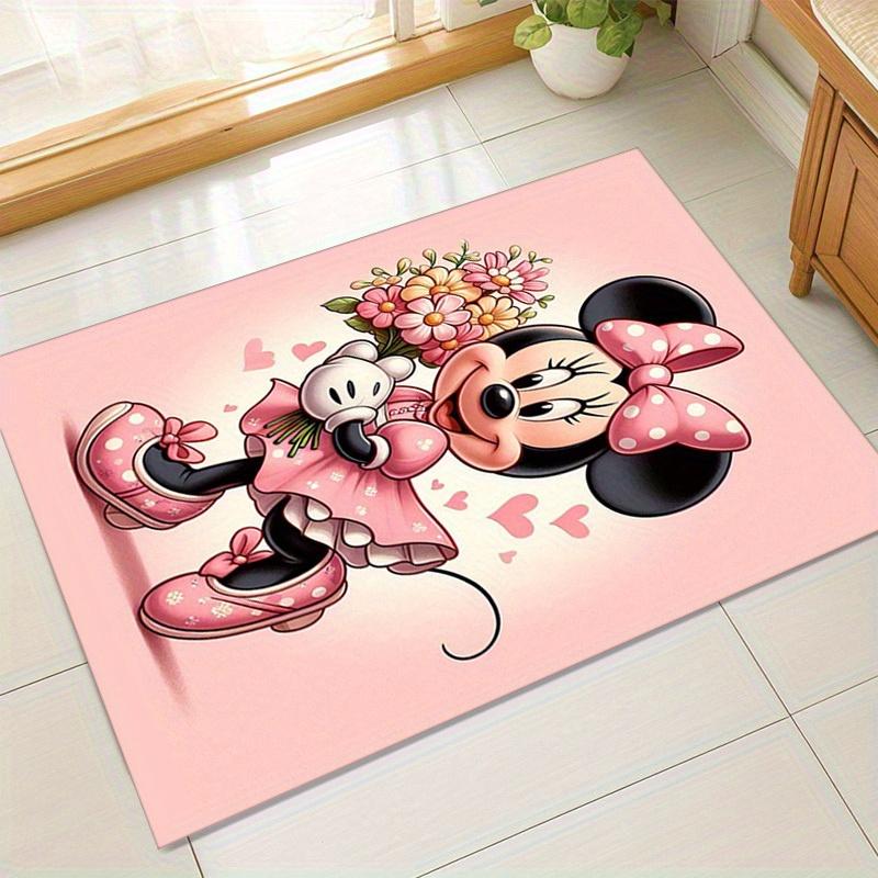 

1pc. Cute Minnie Mouse Pink Floral Rug - Home Decor, Office Carpet, Outdoor Mat, Gift Idea z0414223 60cm by 90cm