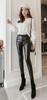 Syvent Sexy PU Leather Skinny Slim Straight Warm Fleece-Lined Pants, Fit, Fit, Fit, Simple, Classic, Casual,