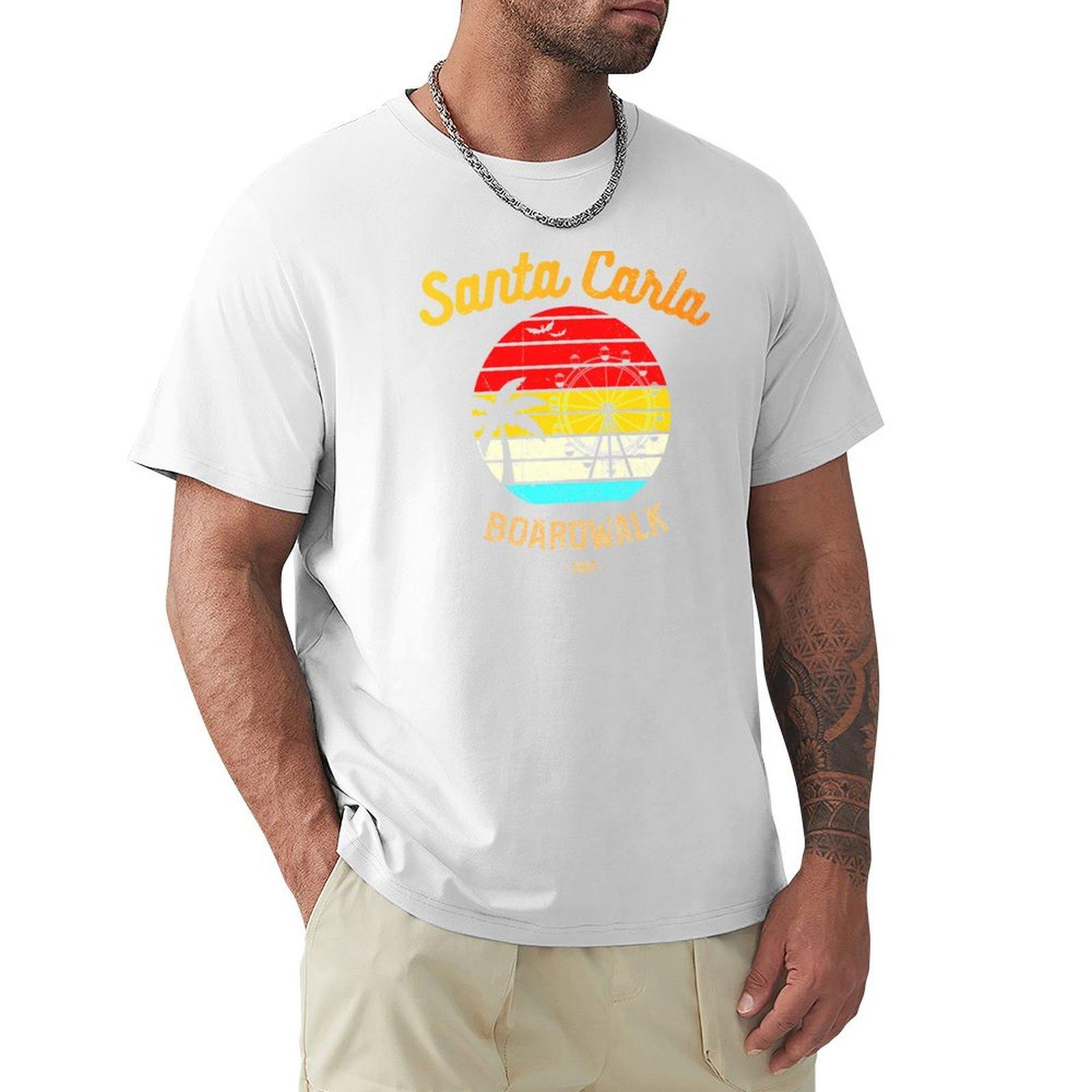 Santa Carla Boardwalk 1987 TShirt summer shirt quick drying boys whites black t shirts for men S