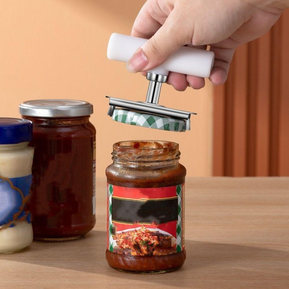 Stainless Steel Manual Can Opener Adjustable Non-Slip Bottle Lid Opener Multi-function Labor-saving Bottle Open Tools Outdoor